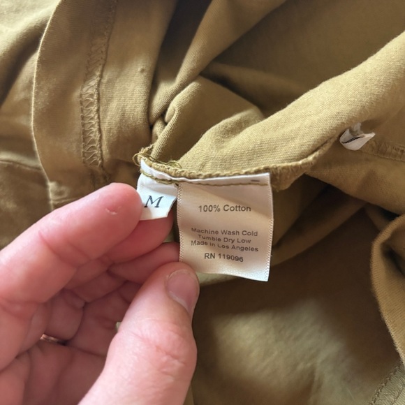 NWT Nightcap Clothing Olive Green Wide Leg Jumpsuit Size Medium 100% Cotton - Picture 8 of 13